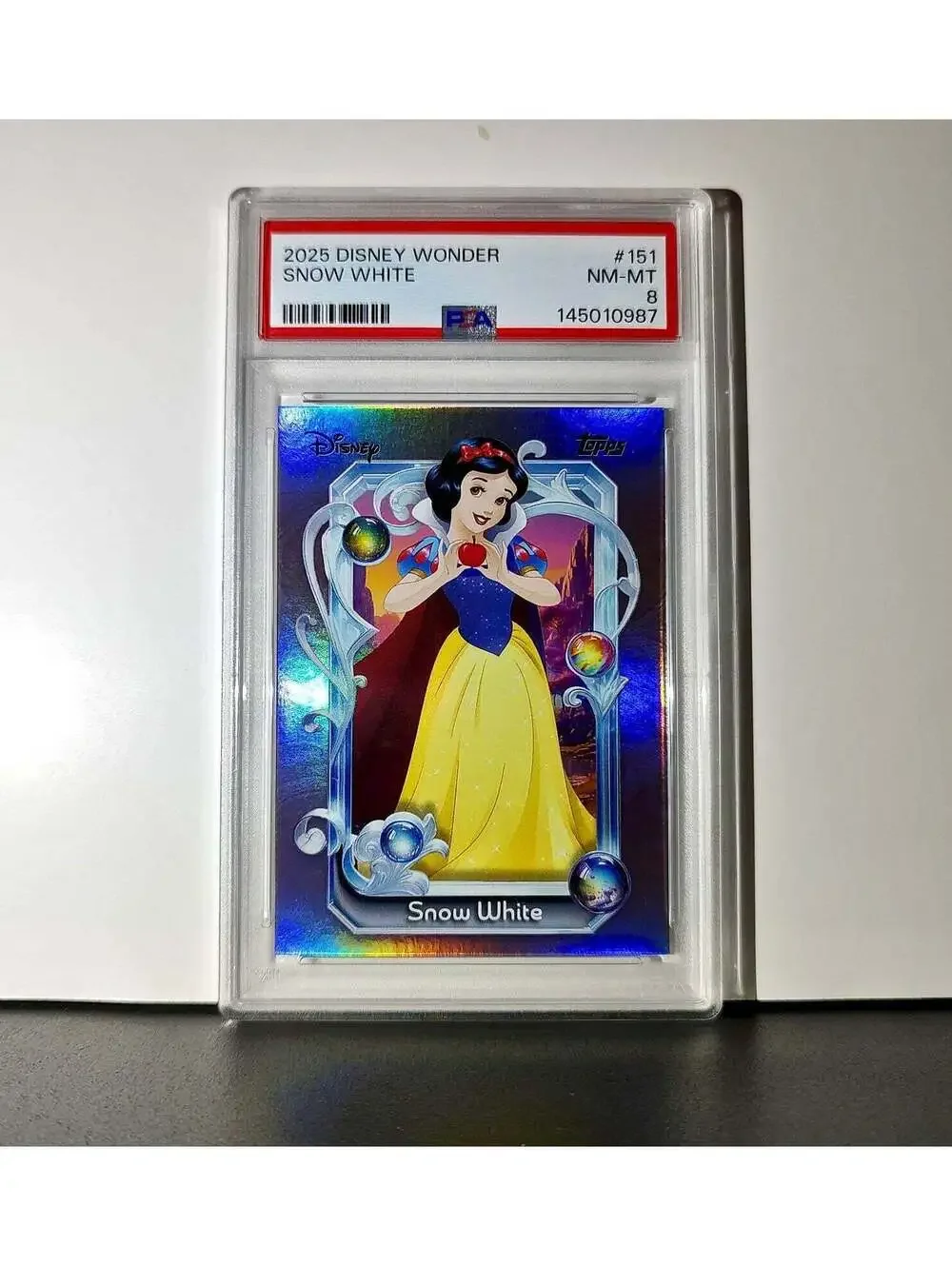 Snow White  2025 Topps Disney Cartoon Princess #151 Card PSA 8